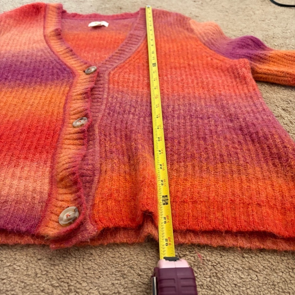 Anthropolgie Maeve Hallie Space-Dyed Cardigan Women’s Wool Blend Size Large - Picture 13 of 13